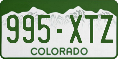 CO license plate 995XTZ
