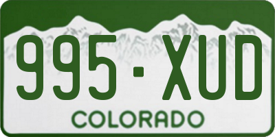 CO license plate 995XUD