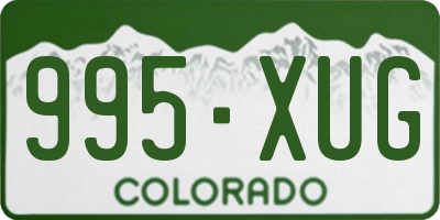 CO license plate 995XUG