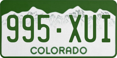 CO license plate 995XUI