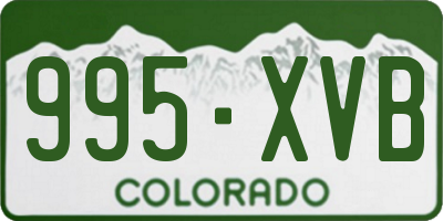 CO license plate 995XVB