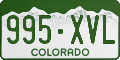 CO license plate 995XVL