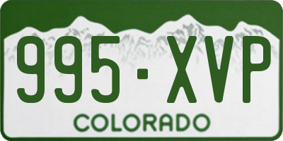 CO license plate 995XVP
