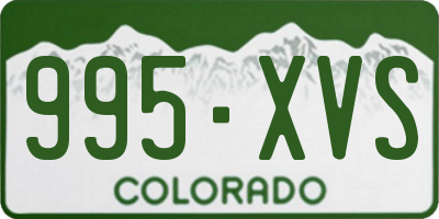 CO license plate 995XVS