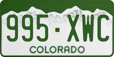 CO license plate 995XWC