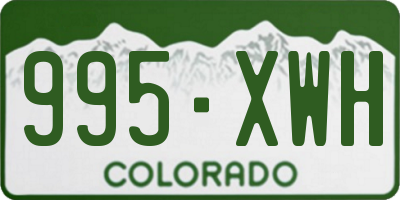 CO license plate 995XWH