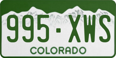 CO license plate 995XWS
