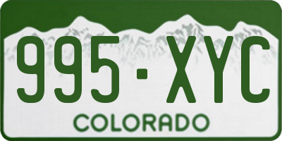 CO license plate 995XYC