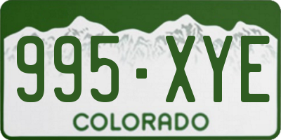 CO license plate 995XYE