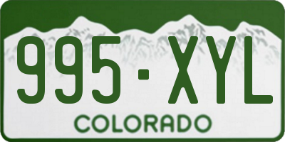 CO license plate 995XYL