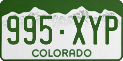 CO license plate 995XYP