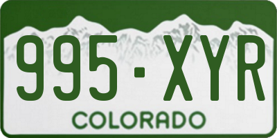 CO license plate 995XYR