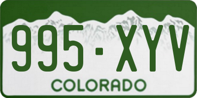 CO license plate 995XYV