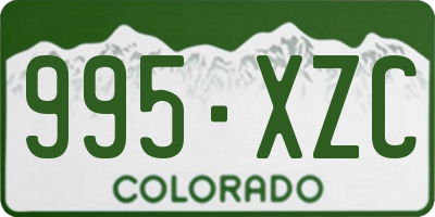 CO license plate 995XZC