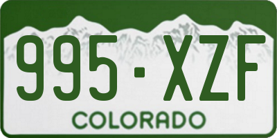 CO license plate 995XZF
