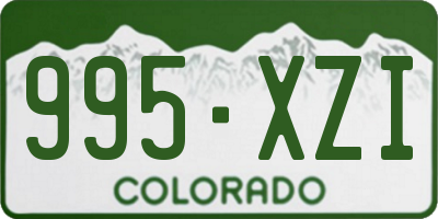CO license plate 995XZI