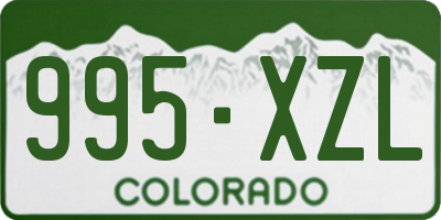 CO license plate 995XZL
