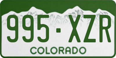 CO license plate 995XZR