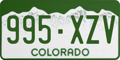 CO license plate 995XZV