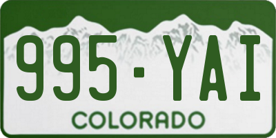CO license plate 995YAI