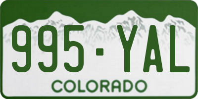 CO license plate 995YAL