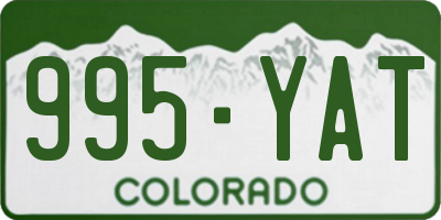 CO license plate 995YAT
