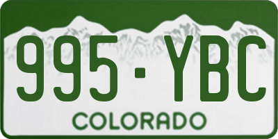 CO license plate 995YBC