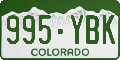 CO license plate 995YBK