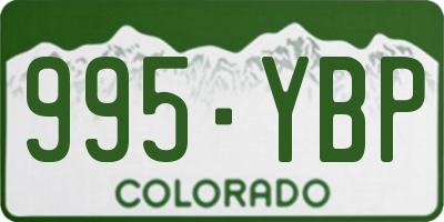 CO license plate 995YBP