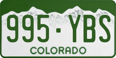 CO license plate 995YBS