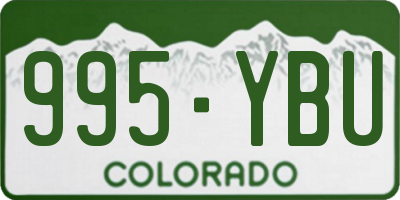 CO license plate 995YBU