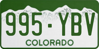 CO license plate 995YBV