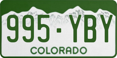 CO license plate 995YBY