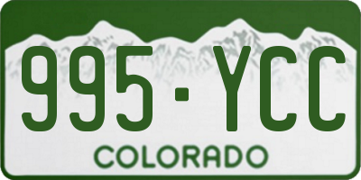 CO license plate 995YCC