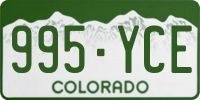 CO license plate 995YCE