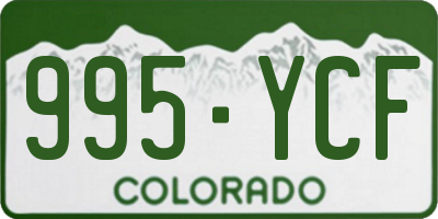 CO license plate 995YCF