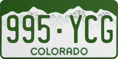 CO license plate 995YCG