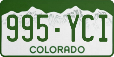 CO license plate 995YCI