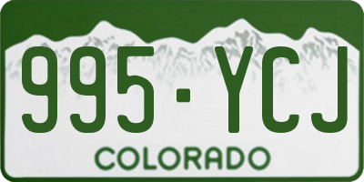 CO license plate 995YCJ