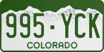 CO license plate 995YCK