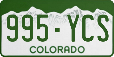 CO license plate 995YCS