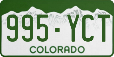 CO license plate 995YCT