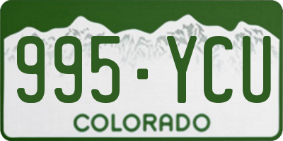 CO license plate 995YCU