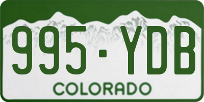 CO license plate 995YDB