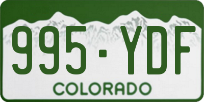 CO license plate 995YDF