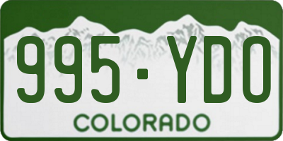 CO license plate 995YDO