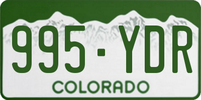 CO license plate 995YDR