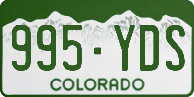 CO license plate 995YDS