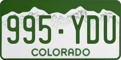 CO license plate 995YDU