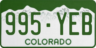 CO license plate 995YEB